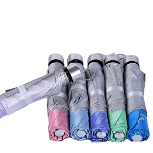 CHINEE Factory Umbrellas Street Vendor Foldable Rain Umbrellas Logo Printed Advertising Inverted Pole Silver Rubber Umbrellas