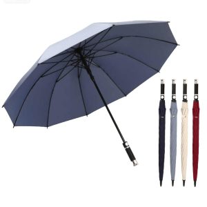 CHINEE Fiberglass Straight Golf Umbrella Custom Printed Promotional 27 Inch EVA Minimalist Sliding Umbrella with Custom Logo for Adults