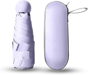 CHINEE Five Fold Umbrella Summer Sunscreen Umbrellas With Case Mini Capsule Umbrella for Lady Girls