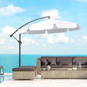 CHINEE Garden Parasol Sun Shade Patio Banana Hanging Set Umbrella Outdoor Cantilever Umbrella SunShade Hanging Umbrella