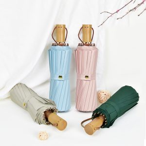 CHINEE Good Selling Custom Uv Sun 3 Fold Umbrella Wind Resistance Fold Umbrella