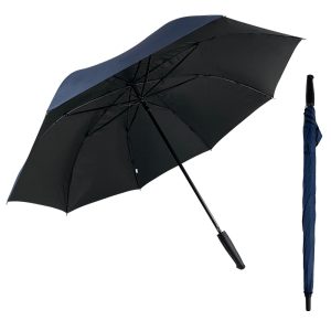 CHINEE Guarda Chuva Sombrillas Umbrella High Quality UV Black Handle Golf Umbrella With Logo Free Sample Designs