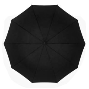CHINEE Heaven Umbrella UV Sunshade Lightweight Foldable Portable Black Vinyl Rain Sun Dual Use for Men and Women