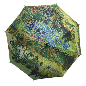 CHINEE High Quality Customize Oil Painting Van Gogh Umbrella Wood Frame