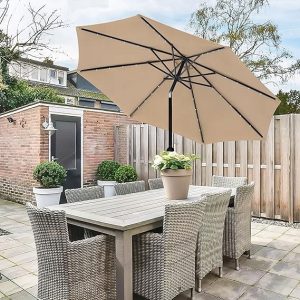 CHINEE High Quality LED Sun Umbrellas Outdoor Garden Balconies Sun Umbrellas Outdoor Furniture