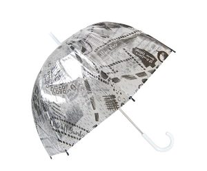 CHINEE High grade Transparent Clear Umbrella Customizable Digital Print for Boutique Retail Promotional Gift