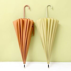 CHINEE Japanese Small Long Handle Umbrella Creative Leather Handle Umbrella Custom