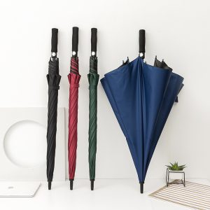 CHINEE Large Automatic Straight Umbrella Windproof Reinforced Frame Business Gift Custom Logo Luxury Executive Parasol Brolly Supply