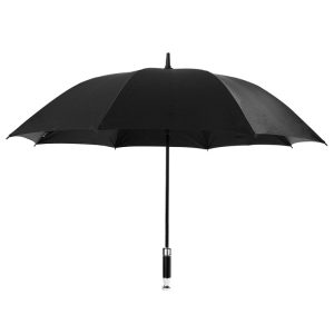 CHINEE Large sized Long handled Rubber Straight stem Semi Automatic Retro Solid Wood Handle Golf Rain Umbrella