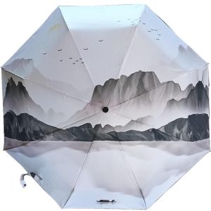 CHINEE Logo Umbrella UV Protection Travel Umbrella Fold Manual Umbrella for Promotion Comics Print Umbrella Manual Control