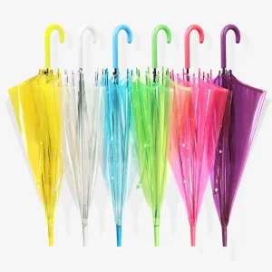 CHINEE Manufacturer Advertising Discover the Small Fresh Charm Of Transparent Umbrellas for Children with Semi Automatic Mechanism