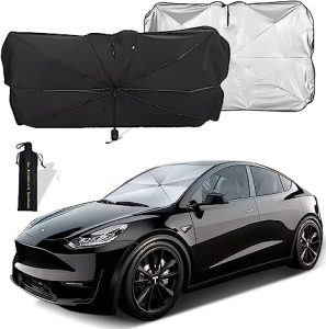 CHINEE Manufacturer’s Foldable Front Window Car Sunshade Black Coating Umbrella Blocks UV Rays and Heat Keeps Car Cool