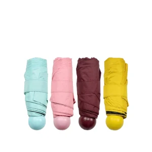 CHINEE Mini Capsule Umbrella Fashion Supe Convenient Compact Five Folding Sun Rain Pocket Umbrella for Women Umbrella