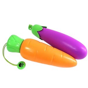 CHINEE Mini Pocket White 5 Fold Umbrella Portable Small Custom Waterproof Fruit Bumbershoot Banana Carrot Shaped Fruit Umbrella