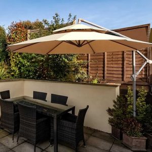CHINEE Modern Dual-Use Iron Frame Outdoor Patio Umbrella Garden Furniture Hanging Top with Factory for Hotels