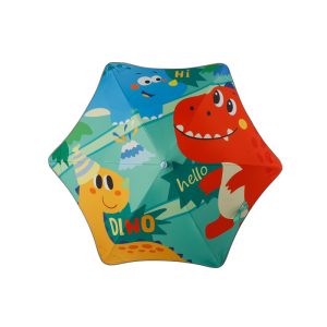 CHINEE New Cartoon Design Custom Printed Children Umbrella Cute Kid Umbrella Secure Edging Black Coated Umbrella With Safe Handle