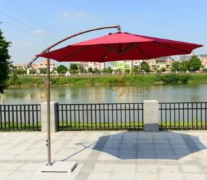 CHINEE Offset Umbrella UV Protective Pool Umbrella Aluminum Cantilever Umbrella with Crank and Air Vent