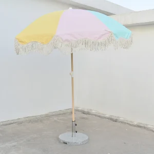 CHINEE Outdoor Scenic Beach Umbrella for Sun Protection Hotel Villa Courtyard Advertisement Parasol Extérieur