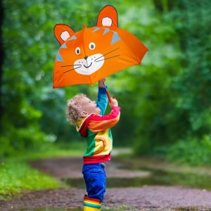 CHINEE Personalized Lovely Automatic Open Cartoon Design Children Umbrella 3d Animals Ear Kid Umbrella With logo Printing