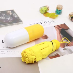 CHINEE Pill Capsule Umbrella Mini Pocket Umbrella Anti UV Folding Sun Student Rain and Rain Dual Use Umbrellas