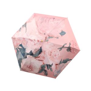 CHINEE Portable 5 Folding Ultralow Light UV Sun Protection Mini Pocket Umbrella with Hanging Feature