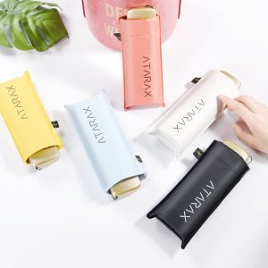 CHINEE Portable Folded Ultralow light 5 Folding Umbrella Sunblock UV Mini Pocket Umbrella