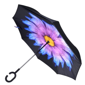 CHINEE Practical Designs Promotional C Handle Double Layer Manual Straight Inverted Reverse Umbrellas for rain
