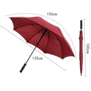 CHINEE Promotion Gifts Business Classic Plastic Straight Large Size Golf Umbrella Black Red Grey Custom Logo Prints