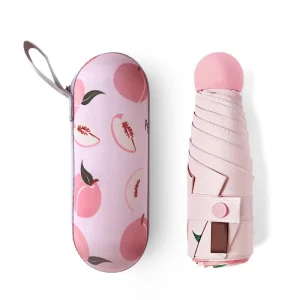 CHINEE Promotional Gifts Portable Travel Colorful 5 Folding Mini Pocket Capsule Umbrella
