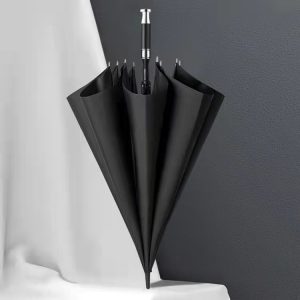 CHINEE Promotional Parapluie Branded Wind Proof Logo Coloured Pongee Classic Plastic Automatic Straight Large Golf Custom