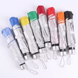 CHINEE Promotional Travel Portable Pocket Compact Umbrella Super Mini 5 Five Folding Umbrellas