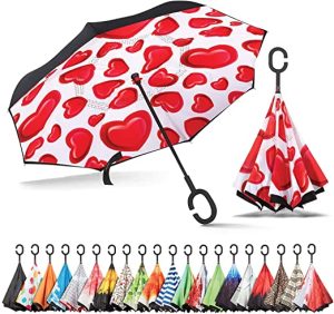 CHINEE Reverse Straight Double Layer Inverted Upside Down Umbrella Sombrilla Parasol Uv protection Windproof C Shape Handle Ombrello