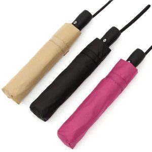 CHINEE Solid Color Rain Umbrella 23 Inch 8 Ribs Automatic Folding Umbrella Support Logo Print