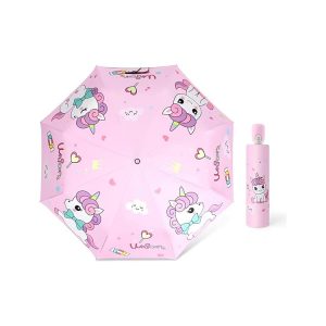 CHINEE Strong and Portable Kids Folding Custom Printing Umbrella, Wind Resistant, Anti-UV, Compact, Durable, Lightweight