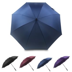 CHINEE Supplier Umbrella Full Fiber Automatic Double Straight Umbrella Windproof Custom logo Golf Umbrella