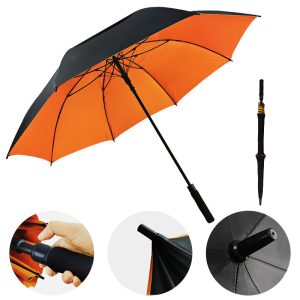 CHINEE Suppliers Manufacturer Windproof Large Semi Automatic Double Layer Advertising Business Custom Storm Golf Umbrella