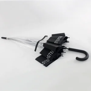 CHINEE Transparent Umbrellas 8 Bone Petals Creative Thickened Straight Rod Ultra Light Male and Female Japanese Small Fresh Umbrellas