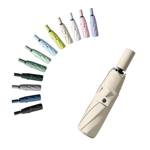 CHINEE Travel Folding Umbrella Automatic Open Close Handle Coating Layer Fabric Blocking Portable Golf Car Compact Umbrella