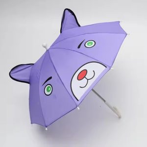 CHINEE Unique 3D Frame Design Fabric Children’s Folding Umbrella Cartoon Design Umbrellas With Plastic Manually Controlled