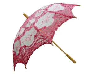 CHINEE Vintage Lady Wedding Umbrella Handmade Sun Umbrella Cotton Parasol Lace Umbrella