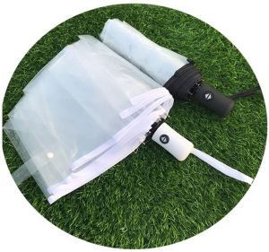 CHINEE White Color Transparent Umbrellas Promotional Custom Logo White Umbrella
