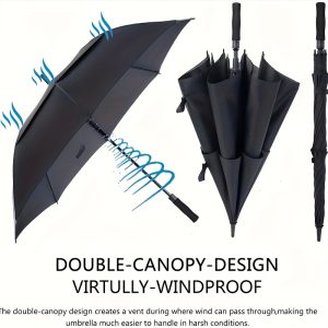 CHINEE Windproof Double Layer Golf Umbrella Custom Logo Print Promotional Business Gift Umbrella