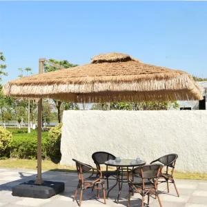 CHINEE Windproof Patio Cabana Straw Thatch Grass Beach Thatch Umbrellas