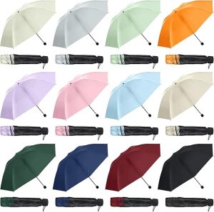 CHINEE Windproof Travel Folding Umbrella Rain Portable Strong Compact Umbrella for Wind Rain Sun Car Backpack Men Women