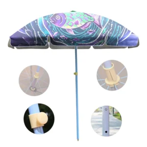 1.6 1.8 2 2. 2.4 2.6 2.8 M Outdoor Canopy Umbrella for Beach Sand Pool Patio Camping Travel