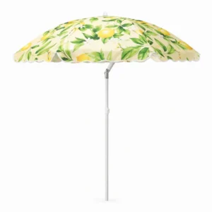 1.8M Fruit Beach Parasol with Lemon Print for Hotel Courtyard, Pool, and Garden, UV Protection