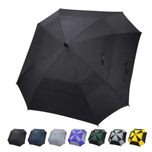 10-Piece Semi-automatic Opening Double Canopy UV Protection Home Umbrella Straight Shaft Windproof Large Party Use Umbrella