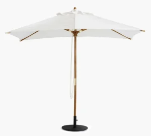 10′ Rectangular Outdoor Patio Umbrella with Teak Frame