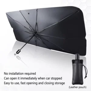 10-Rib Alloy Frame UV Protection Car Windshield Sunshade Umbrella