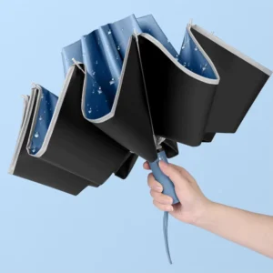 10-Rib Automatic Reverse Folding Large Umbrella Rebound-Resistant Sun and Rain Umbrella